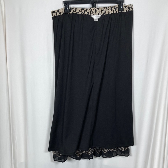 Christopher & Banks Animal Print Maxi Skirt Sheer Overlay with Lining Sz L - Picture 10 of 10